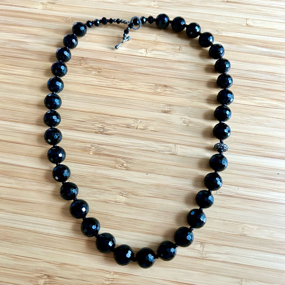 Black Beaded Necklace